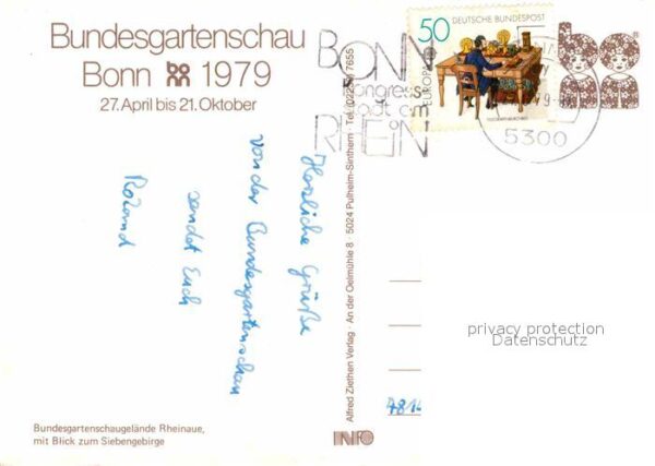 Bonn Rhein Bundesgartenschau 1979 Rheinaue Siebeng – Bild 2