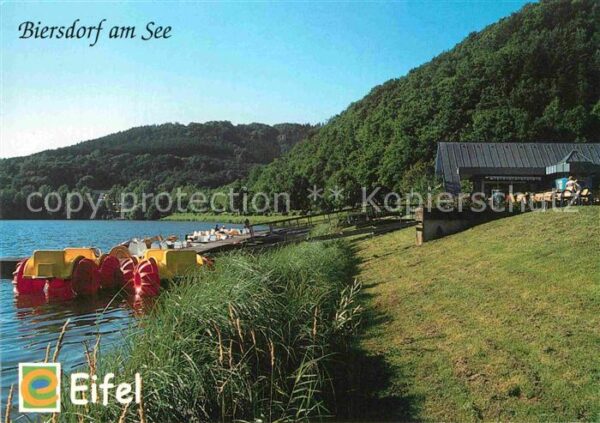 Biersdorf See Gaststätte Bootsanleger Stausee Bitburg