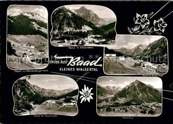 Baad Mittelberg Kleinwalsertal Gesamtansicht mit Alpenpanorama