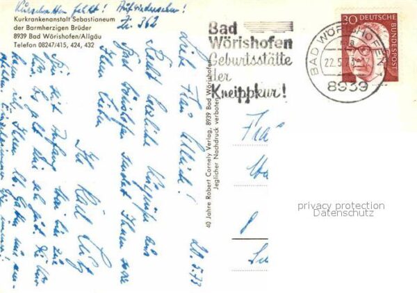 Bad Woerishofen Kurkrankenanstalt Sebastianeum der Barm – Bild 2
