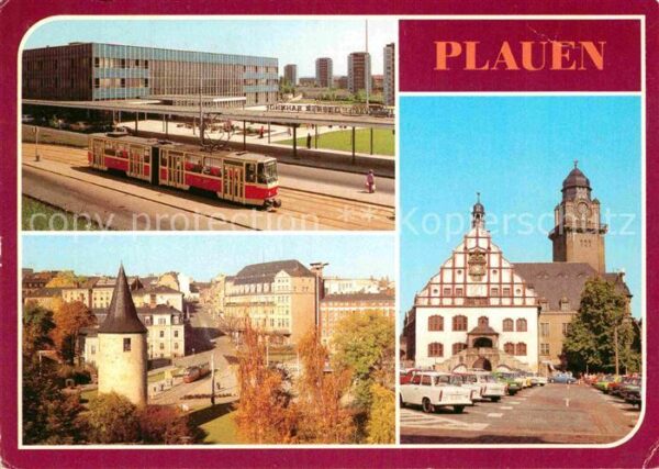 Plauen Vogtland Oberer Bahnhof Strassenbahn Otto Grotew