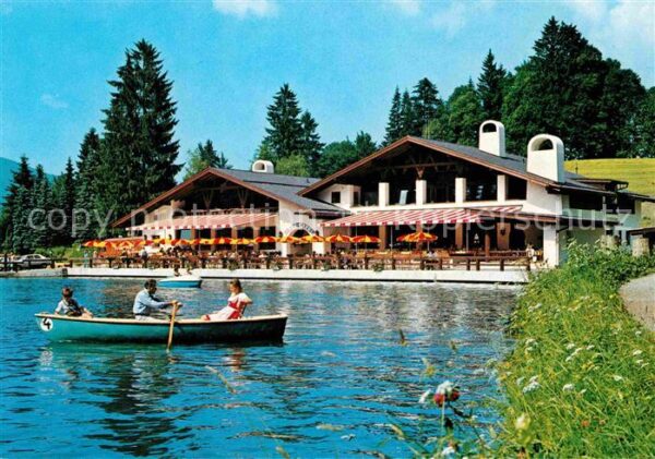 Garmisch-Partenkirchen Seecafe am Riessersee Bootfahren Huber