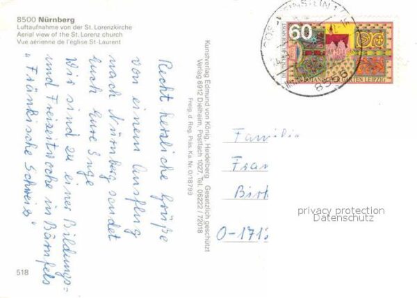 Nuernberg St Lorenzkirche Altstadt Fliegeraufnahm – Bild 2