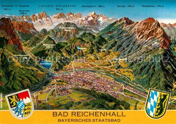 Bad Reichenhall Bayerisches Staatsbad Alpenpanorama aus
