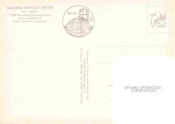 Winterberg Hochsauerland Gaststätte Kahler Asten Fliegeraufnahme – Bild 2