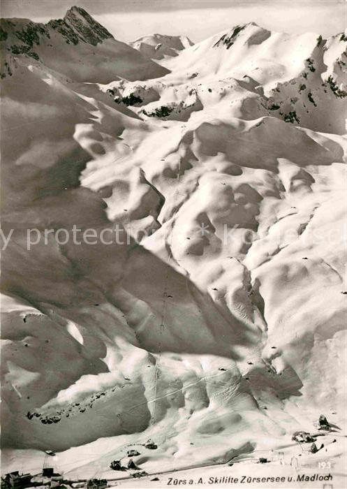 Zuers Arlberg Skilifte Zürsersee und Madloch Gebirgsp