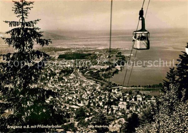Bregenz Bodensee mit Pfänderbahn Bergbahn