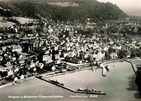 Bregenz Bodensee Hafen Fliegeraufnahme