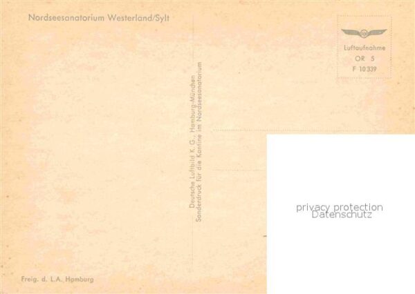 Westerland Sylt Nordsee Sanatorium Fliegeraufnahme – Bild 2