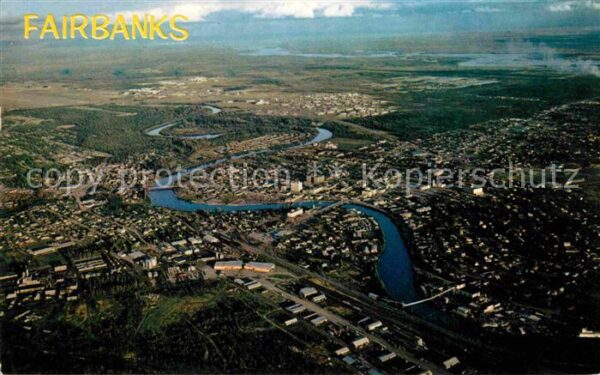 Fairbanks Alaska Fliegeraufnahme mit Chena River