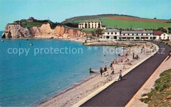 Freshwater Bay Promenade and the Albion Hotel
