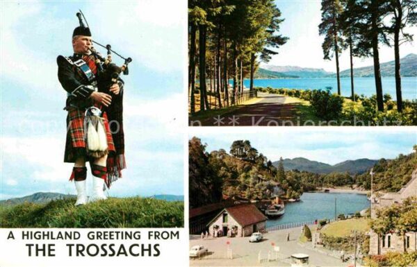 Loch Katrine The Pier The Trossachs Dudelsackspieler