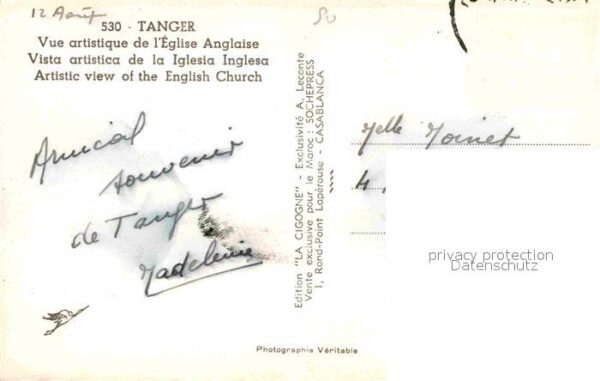 Tanger Tangier Tangiers Vue artistique de Eglise Anglaise – Bild 2