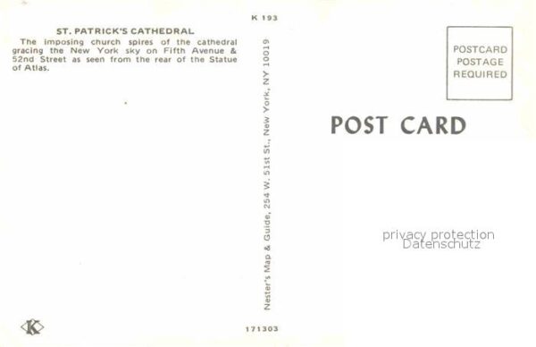 New York City St Patricks Cathedral with Statue of At – Bild 2
