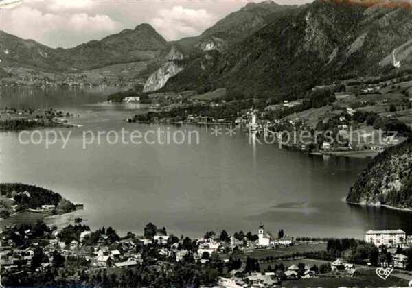 Wolfgangsee mit Strobl St Wolfgang und St Gilgen