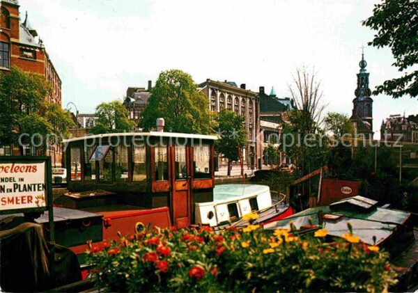 Amsterdam Niederlande Blumenmarkt mit Muntturm
