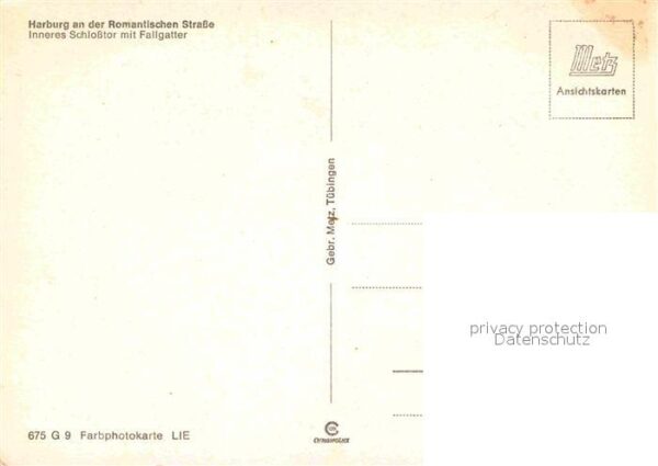 Harburg Schwaben Inneres Schlosstor mit Fallgatter – Bild 2