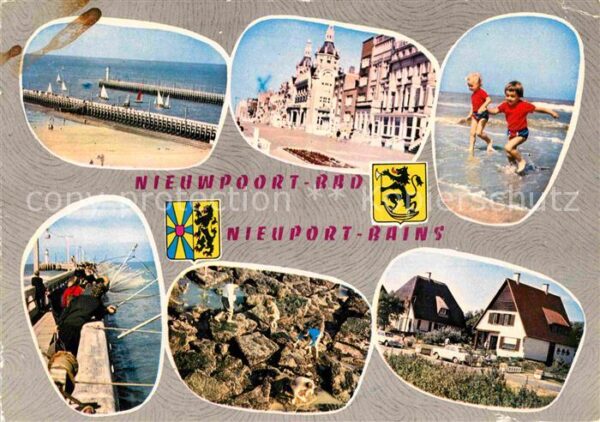 Nieuwpoort-Bad Seebrücke Strand Teilansichten