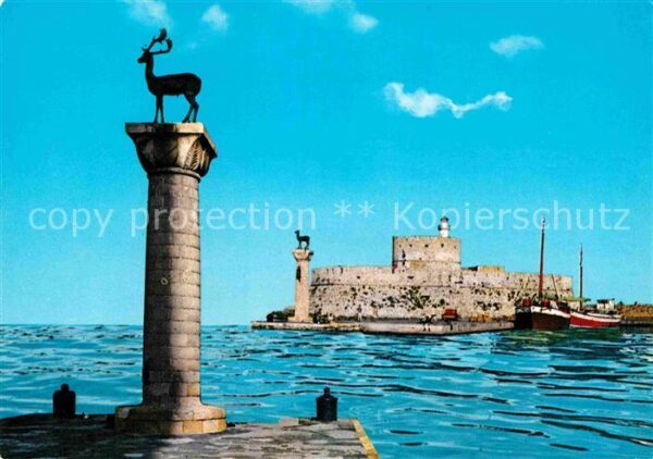 Rhodos Rhodes Aegaeis Nikolausleuchtturm