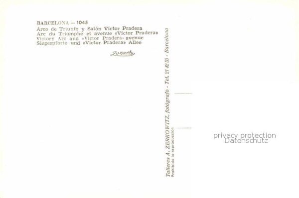 Barcelona Cataluna Arco de Triunfo y Salon Victor Pradera – Bild 2