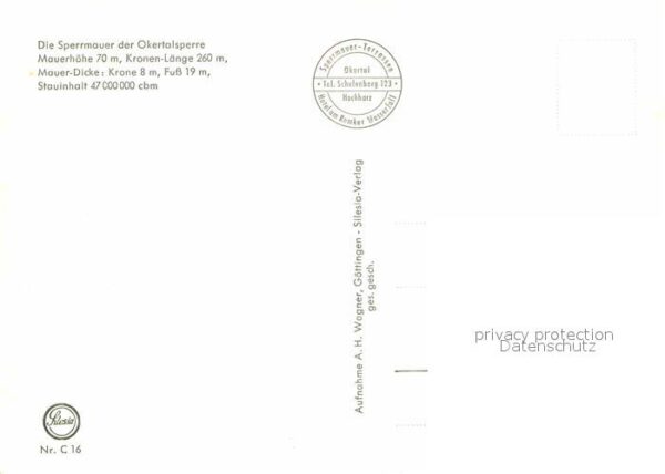 Okertalsperre Sperrmauer Fliegeraufnahme – Bild 2
