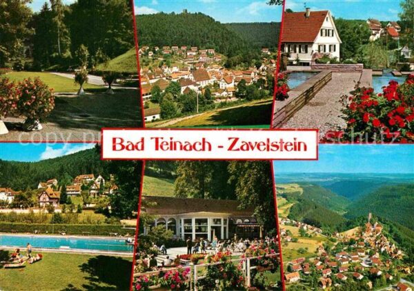 Bad Teinach-Zavelstein Teilansichten Park Schwimmbad Fliegerau