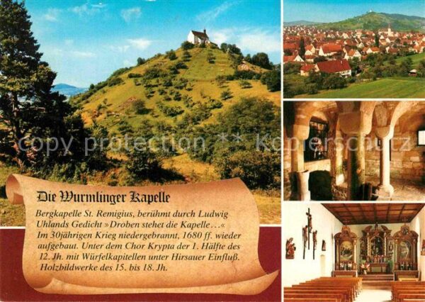 Tuebingen Wurmlinger Kapelle Inneres Gewölbe Pano