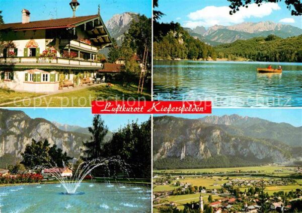 Kiefersfelden Kurpark Hechtsee Fontäne Panorama