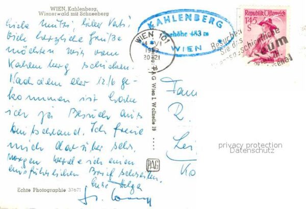 Wien Kahlenberg Wienerwald mit Schneeberg – Bild 2