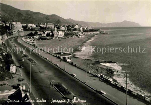 Genova Genua Liguria Corso Italia Spiaggia San Guliano