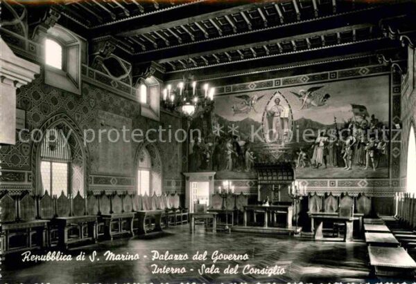 San Marino Repubblica Palazzo del Governo Interno Sala del Co