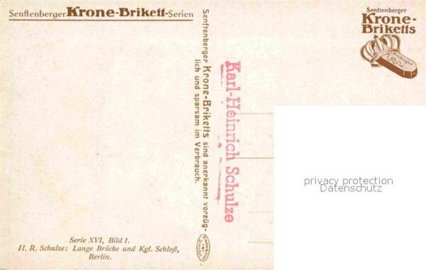 Berlin Lange Brücke Schloss Künstlerkarte H. R – Bild 2