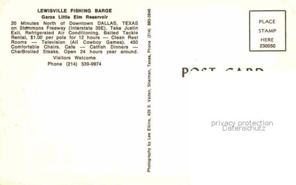 Lewisville Texas Fishing Barge Garza Little Elm Reservoi – Bild 2