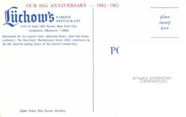 New York City Lüchow's Restaurant – Bild 2
