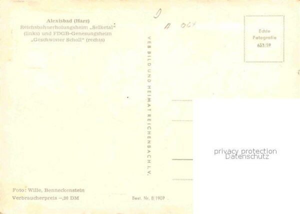 Alexisbad Harz Reichsbahnerholungsheim Selketal Genesu – Bild 2