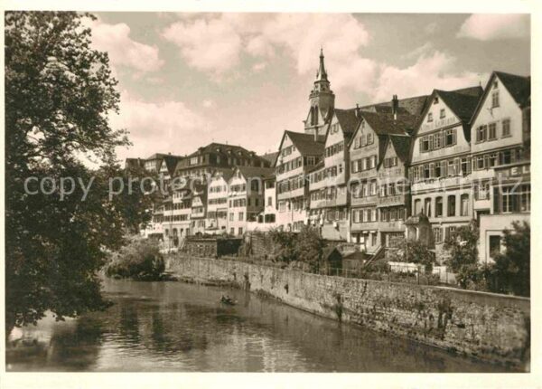Tuebingen Blick von der Eberhardbrücke