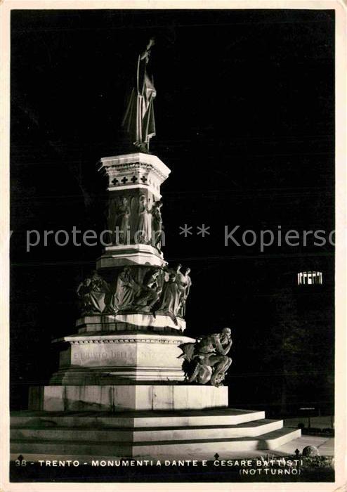 Trento Monumenti a Dante e Cesare Battisti