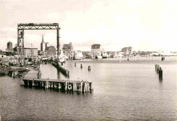Stralsund Mecklenburg Vorpommern Blick von der Rügendammbrücke