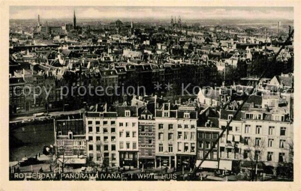 Rotterdam Panorama vanaf witte Huis
