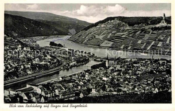 Bingen Rhein und Bingerbrück Blick vom Rochusberg