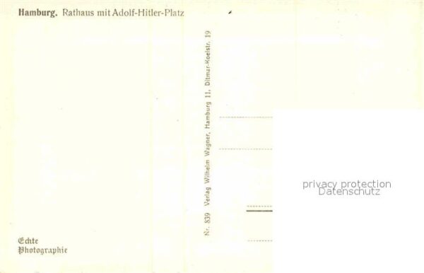 Hamburg Fliegeraufnahme Rathaus mit A.H.-Platz – Bild 2