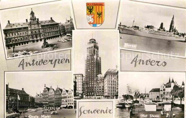 Antwerpen Anvers Haven Boerentpren Het-Steen Stadhuis