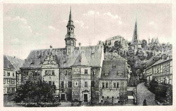 Blankenburg Harz Rathaus mit Schloßkirche