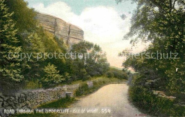 Isle of Wight UK Road through the Undercliff