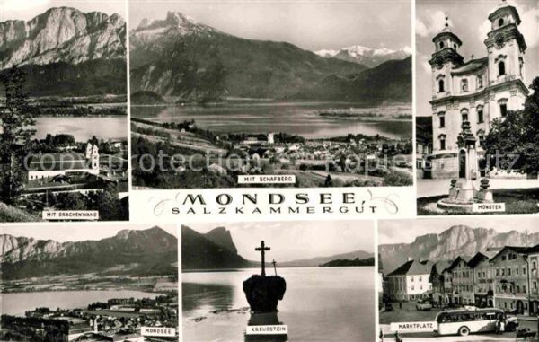 Mondsee Salzkammergut Münster Kreuzstein Mondsee Schafberg Dr