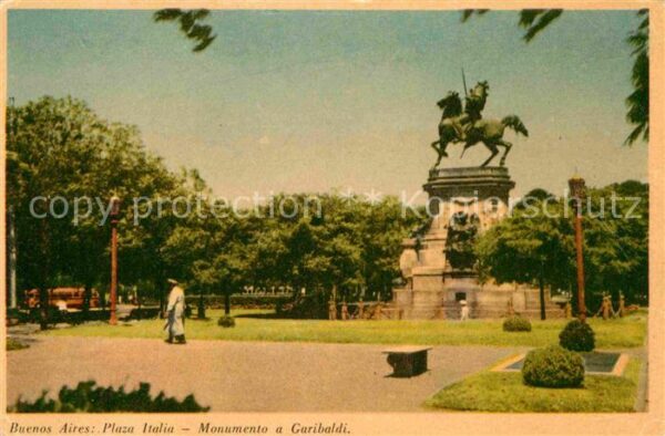 Buenos Aires Plaza Italia Monumento a Garibaldi