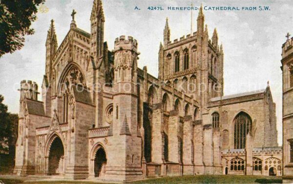 Hereford UK Cathedral From S.W.