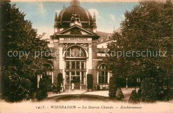 Wiesbaden La Source Chaude Kochbrunnen