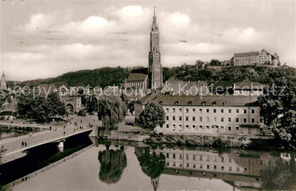 Landshut Isar Luitpoldbrücke St. Martinskirche Burg T