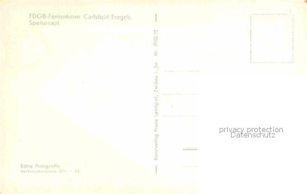 Carlsfeld Erzgebirge Ferienheim Speisesaal – Bild 2